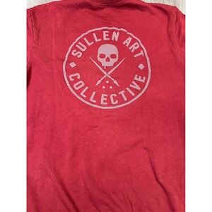 Sullen Art Collective Red Skull Graphic Crewneck Sweatshirt Small